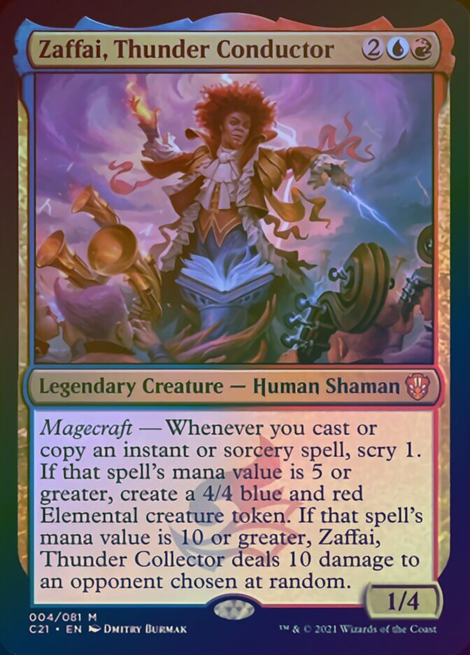 Zaffai, Thunder Conductor (Display Commander) [Commander 2021] - Card Brawlers