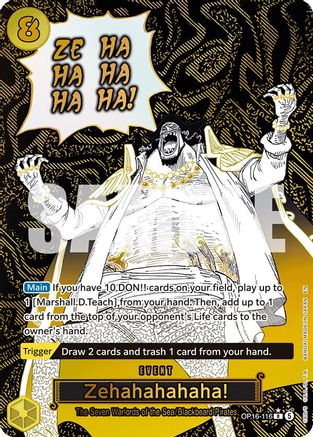 Zehahahahaha! (Alternate Art) (OP16-116) - The Time of Battle Foil - Card Brawlers