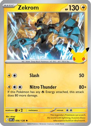 Zekrom (056/null) - Holofoil [ME 30th Celebration] - Card Brawlers