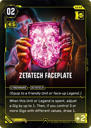 Zetatech Faceplate (B009) - The Heist Beta Starter Deck - Card Brawlers