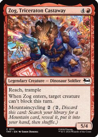 Zog, Triceraton Castaway (TMT-111) - Teenage Mutant Ninja Turtles Foil - Card Brawlers