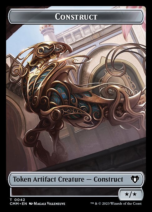 Zombie (0019) // Construct (0042) Double - Sided Token [Commander Masters Tokens] - Card Brawlers