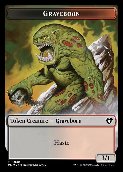 Zombie (0019) // Graveborn Double - Sided Token [Commander Masters Tokens] - Card Brawlers