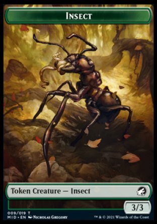 Zombie (005) // Insect Double - Sided Token [Innistrad: Midnight Hunt Tokens] - Card Brawlers