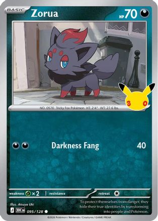 Zorua (095/null) - Holofoil [ME 30th Celebration] - Card Brawlers