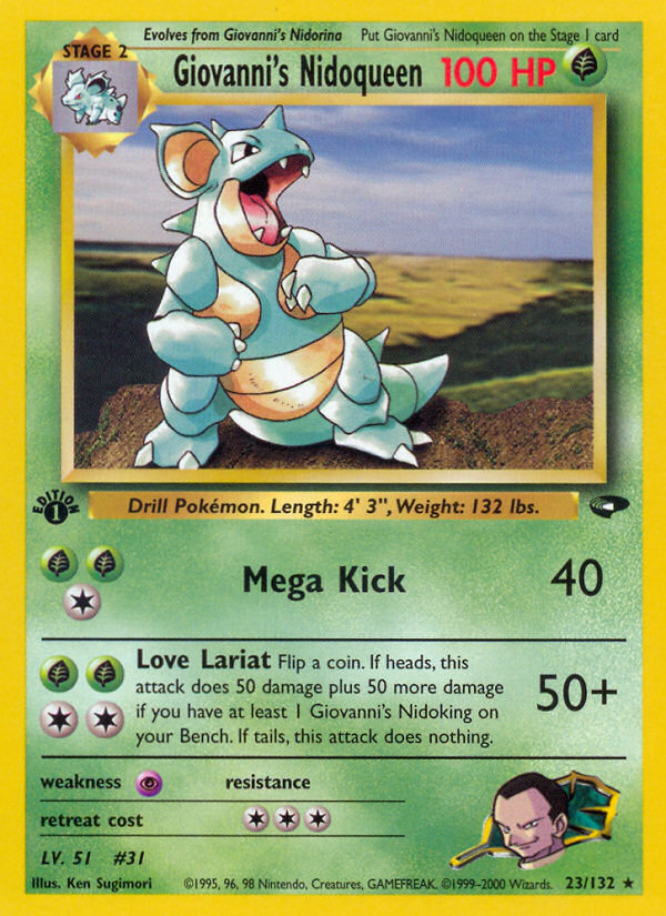 Giovanni's Nidoqueen (23/132) [Gym Challenge 1st Edition] - Card Brawlers | Quebec | Canada | Yu-Gi-Oh!