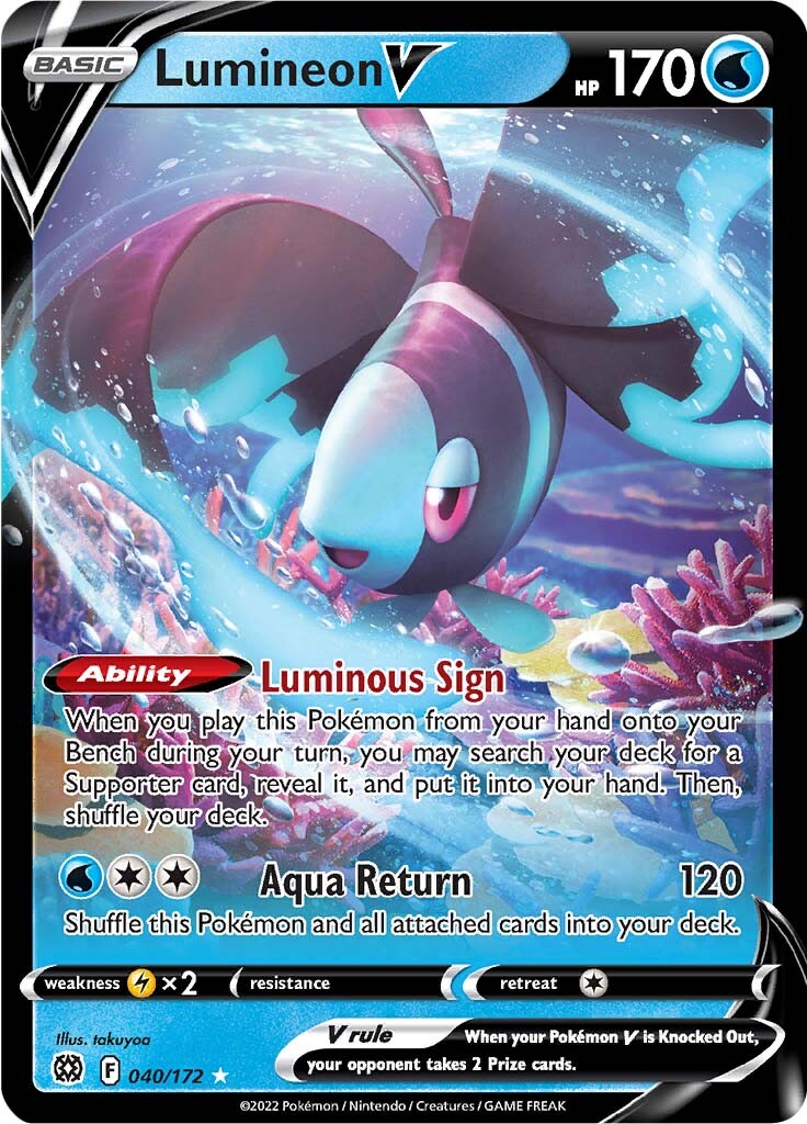 Lumineon V (040/172) [Sword & Shield: Brilliant Stars] - Card Brawlers | Quebec | Canada | Yu-Gi-Oh!
