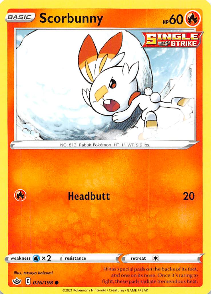 Scorbunny (026/198) [Sword & Shield: Chilling Reign] - Card Brawlers | Quebec | Canada | Yu-Gi-Oh!