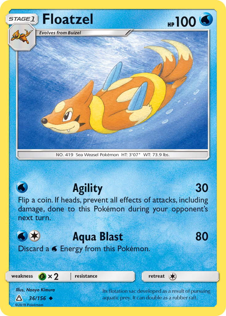 Floatzel (36/156) [Sun & Moon: Ultra Prism] - Card Brawlers | Quebec | Canada | Yu-Gi-Oh!