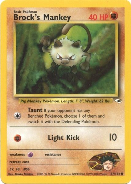 Brock's Mankey (67/132) [Gym Heroes Unlimited] - Card Brawlers | Quebec | Canada | Yu-Gi-Oh!