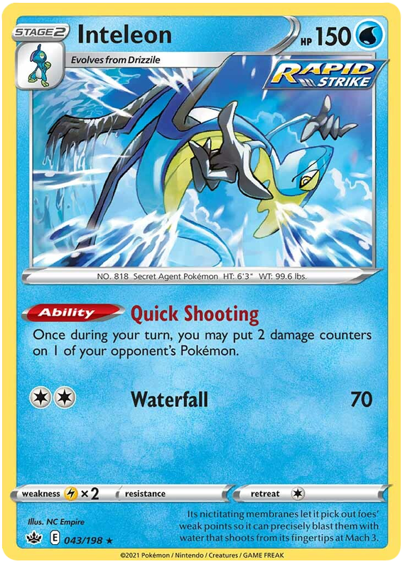 Inteleon (043/198) [Sword & Shield: Chilling Reign] - Card Brawlers | Quebec | Canada | Yu-Gi-Oh!