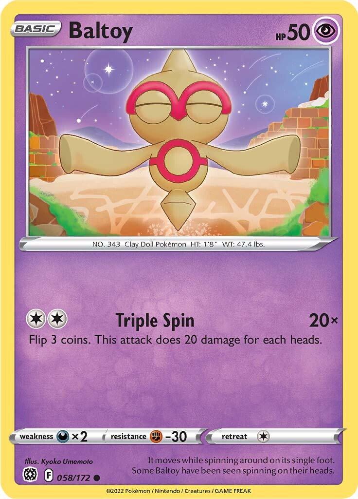 Baltoy (058/172) [Sword & Shield: Brilliant Stars] - Card Brawlers | Quebec | Canada | Yu-Gi-Oh!