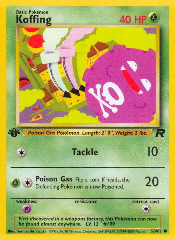 Koffing (58/82) [Team Rocket 1st Edition] - Card Brawlers | Quebec | Canada | Yu-Gi-Oh!