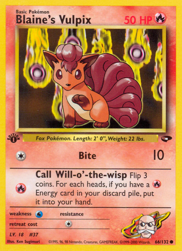 Blaine's Vulpix (66/132) [Gym Challenge 1st Edition] - Card Brawlers | Quebec | Canada | Yu-Gi-Oh!