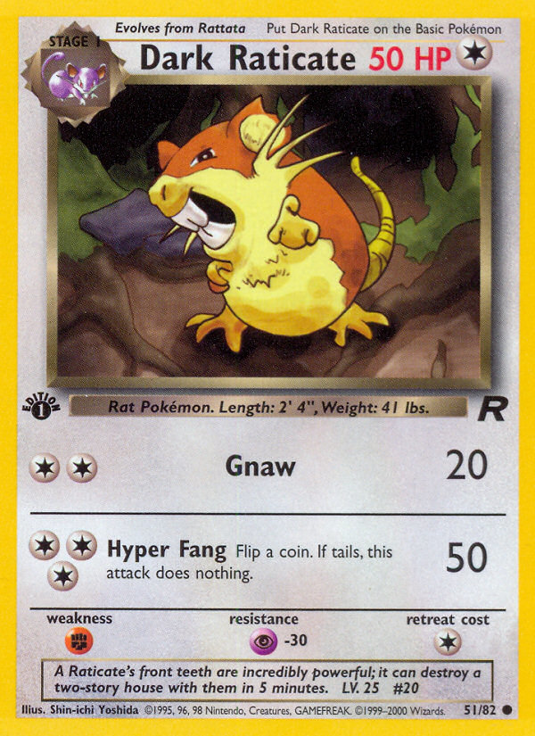Dark Raticate (51/82) [Team Rocket 1st Edition] - Card Brawlers | Quebec | Canada | Yu-Gi-Oh!