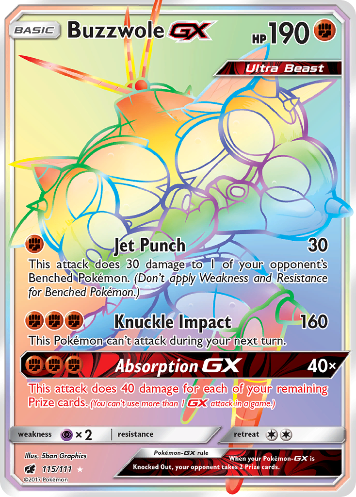 Buzzwole GX (115/111) [Sun & Moon: Crimson Invasion] - Card Brawlers | Quebec | Canada | Yu-Gi-Oh!
