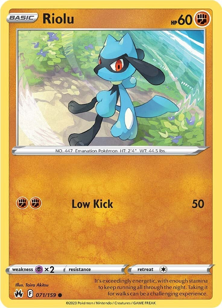 Riolu (071/159) [Sword & Shield: Crown Zenith] - Card Brawlers | Quebec | Canada | Yu-Gi-Oh!