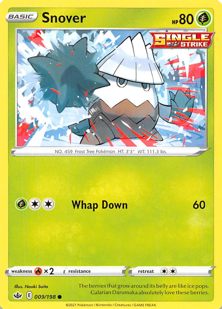 Snover (009/198) [Sword & Shield: Chilling Reign] - Card Brawlers | Quebec | Canada | Yu-Gi-Oh!