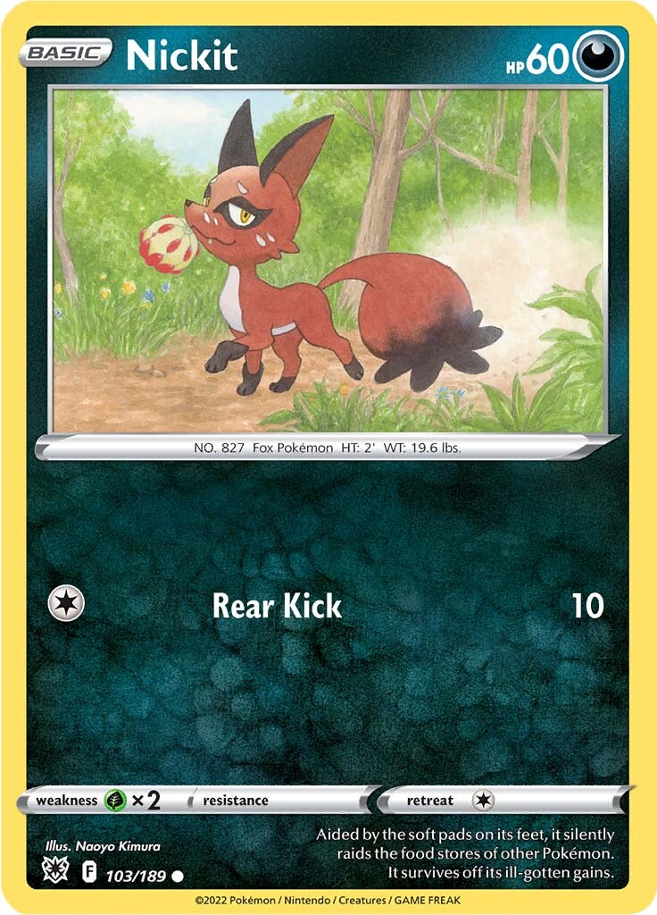 Nickit (103/189) [Sword & Shield: Astral Radiance] - Card Brawlers | Quebec | Canada | Yu-Gi-Oh!