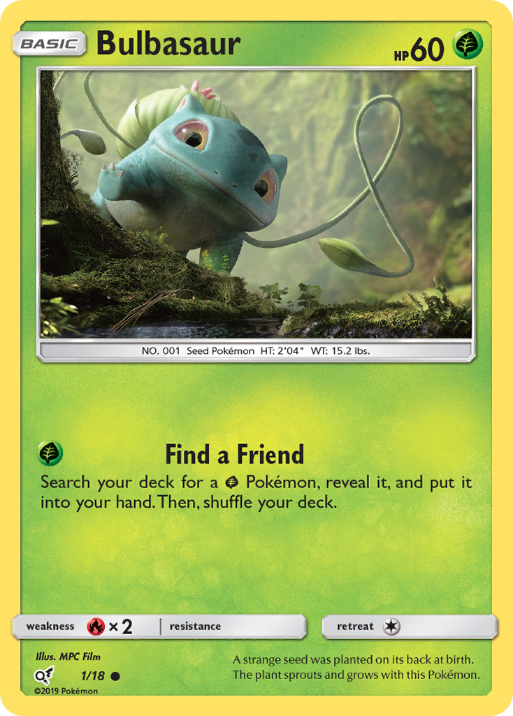 Bulbasaur (1/18) [Sun & Moon: Detective Pikachu] - Card Brawlers | Quebec | Canada | Yu-Gi-Oh!