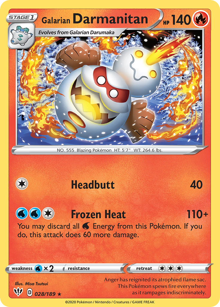 Galarian Darmanitan (028/189) [Sword & Shield: Darkness Ablaze] - Card Brawlers | Quebec | Canada | Yu-Gi-Oh!