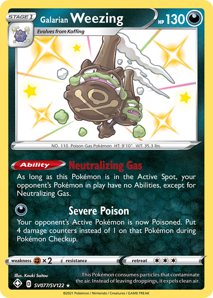 Galarian Weezing (SV077/SV122) [Sword & Shield: Shining Fates] - Card Brawlers | Quebec | Canada | Yu-Gi-Oh!