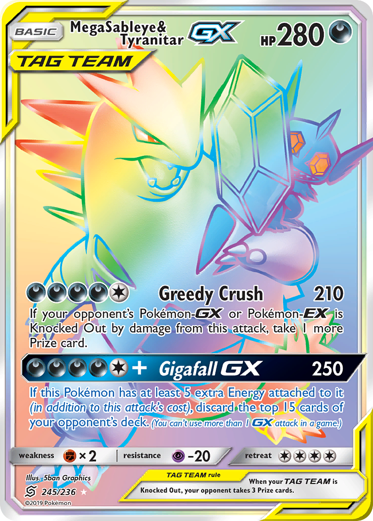 Mega Sableye & Tyranitar GX (245/236) [Sun & Moon: Unified Minds] - Card Brawlers | Quebec | Canada | Yu-Gi-Oh!