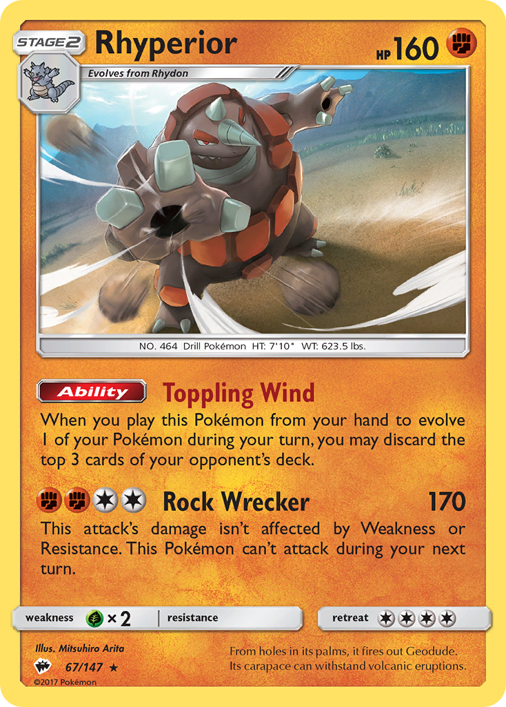 Rhyperior (67/147) [Sun & Moon: Burning Shadows] - Card Brawlers | Quebec | Canada | Yu-Gi-Oh!