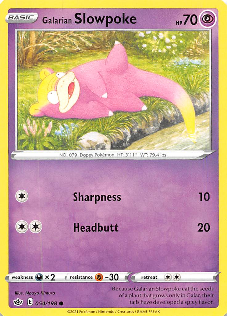 Galarian Slowpoke (054/198) [Sword & Shield: Chilling Reign] - Card Brawlers | Quebec | Canada | Yu-Gi-Oh!
