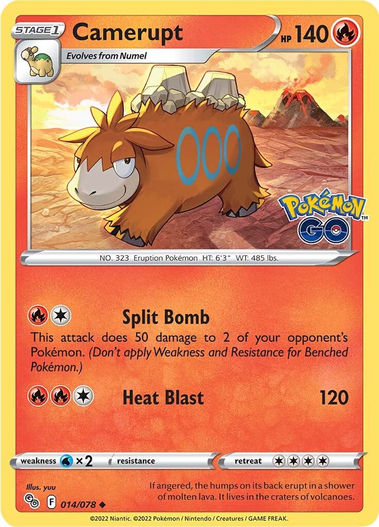 Camerupt (014/078) [Pokémon GO] - Card Brawlers | Quebec | Canada | Yu-Gi-Oh!