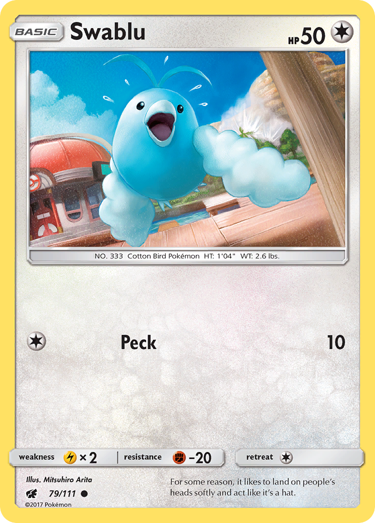 Swablu (79/111) [Sun & Moon: Crimson Invasion] - Card Brawlers | Quebec | Canada | Yu-Gi-Oh!