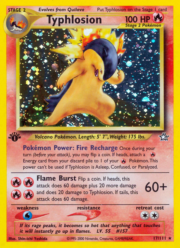 Typhlosion (17/111) [Neo Genesis 1st Edition] - Card Brawlers | Quebec | Canada | Yu-Gi-Oh!