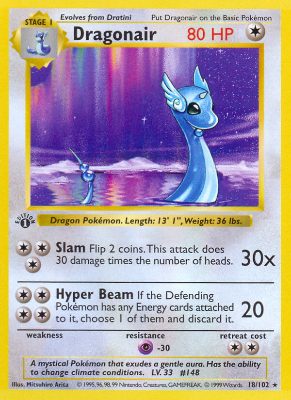 Dragonair (18/102) (Shadowless) [Base Set 1st Edition] - Card Brawlers | Quebec | Canada | Yu-Gi-Oh!