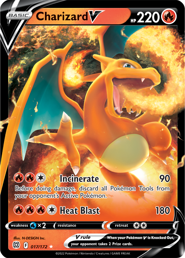 Charizard V (017/172) [Sword & Shield: Brilliant Stars] - Card Brawlers | Quebec | Canada | Yu-Gi-Oh!