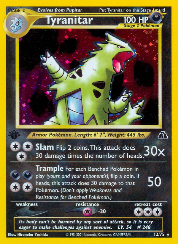 Tyranitar (12/75) [Neo Discovery 1st Edition] - Card Brawlers | Quebec | Canada | Yu-Gi-Oh!