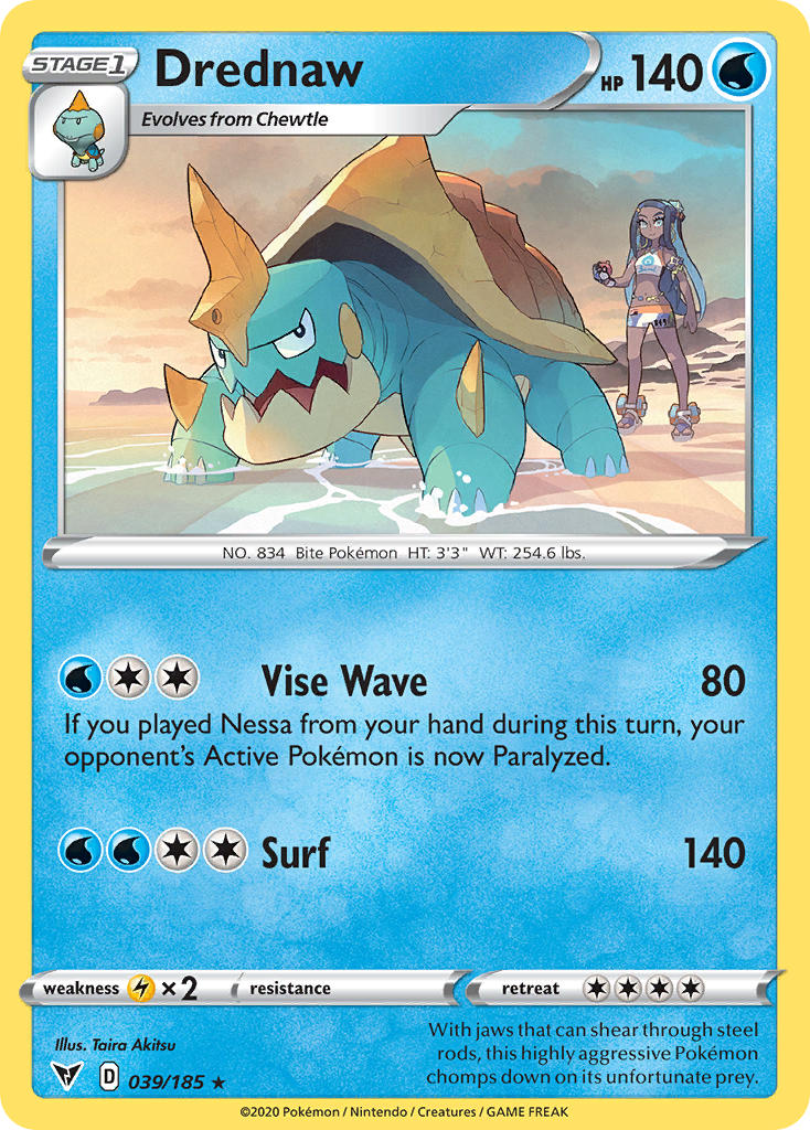 Drednaw (039/185) [Sword & Shield: Vivid Voltage] - Card Brawlers | Quebec | Canada | Yu-Gi-Oh!