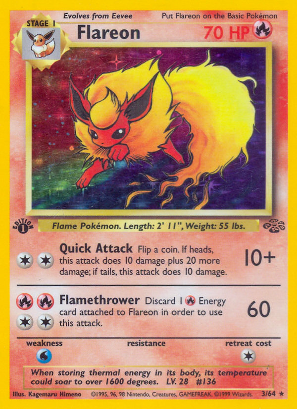 Flareon (3/64) [Jungle 1st Edition] - Card Brawlers | Quebec | Canada | Yu-Gi-Oh!