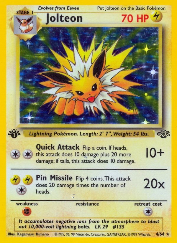 Jolteon (4/64) [Jungle 1st Edition] - Card Brawlers | Quebec | Canada | Yu-Gi-Oh!