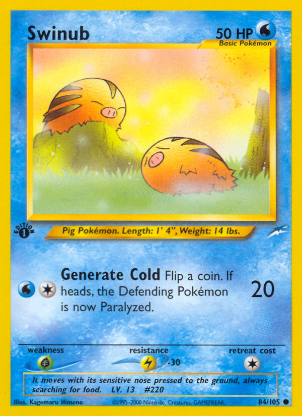 Swinub (84/105) [Neo Destiny 1st Edition] - Card Brawlers | Quebec | Canada | Yu-Gi-Oh!