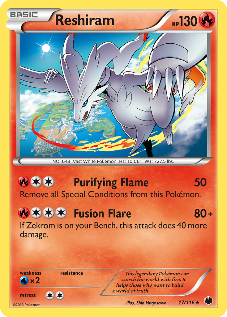 Reshiram (17/116) [Black & White: Plasma Freeze] - Card Brawlers | Quebec | Canada | Yu-Gi-Oh!