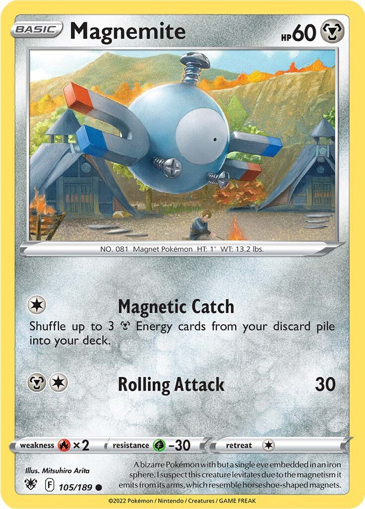 Magnemite (105/189) [Sword & Shield: Astral Radiance] - Card Brawlers | Quebec | Canada | Yu-Gi-Oh!