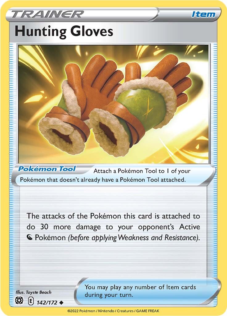Hunting Gloves (142/172) [Sword & Shield: Brilliant Stars] - Card Brawlers | Quebec | Canada | Yu-Gi-Oh!