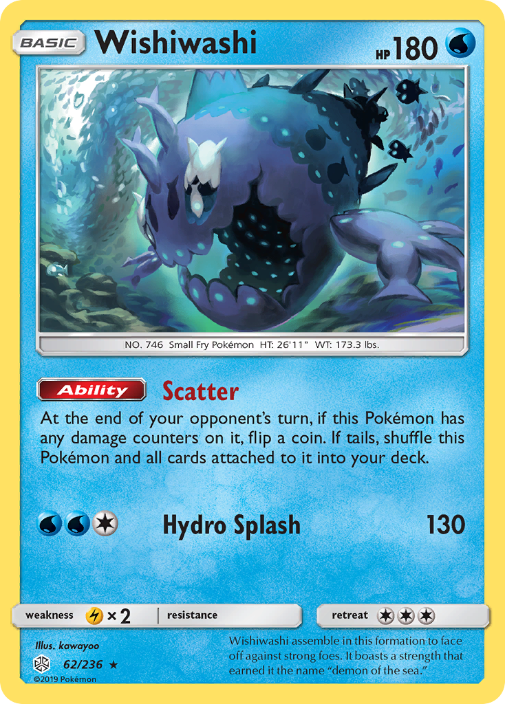 Wishiwashi (62/236) [Sun & Moon: Cosmic Eclipse] - Card Brawlers | Quebec | Canada | Yu-Gi-Oh!