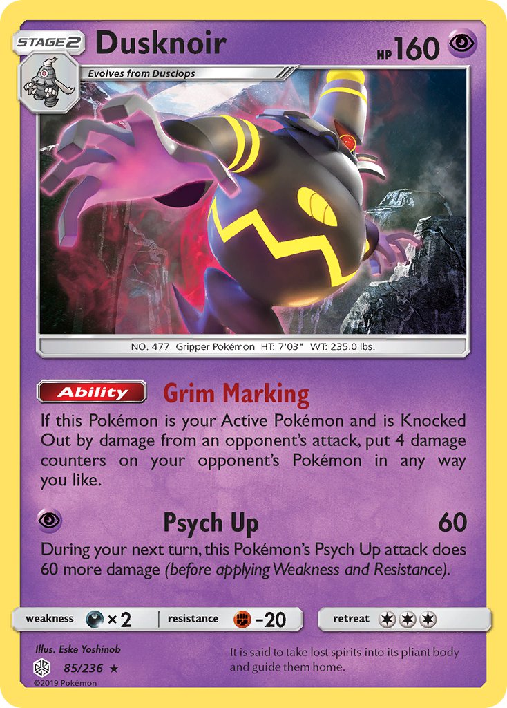 Dusknoir (85/236) (Prerelease Kit Exclusive) [Sun & Moon: Cosmic Eclipse] - Card Brawlers | Quebec | Canada | Yu-Gi-Oh!