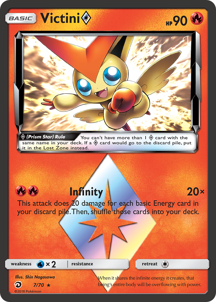 Victini (7/70) (Prism Star) [Sun & Moon: Dragon Majesty] - Card Brawlers | Quebec | Canada | Yu-Gi-Oh!