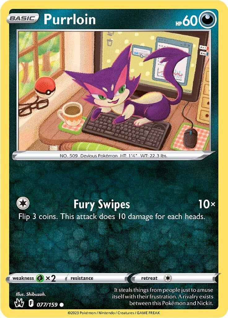 Purrloin (077/159) [Sword & Shield: Crown Zenith] - Card Brawlers | Quebec | Canada | Yu-Gi-Oh!
