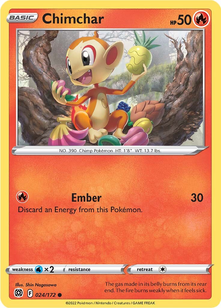 Chimchar (024/172) [Sword & Shield: Brilliant Stars] - Card Brawlers | Quebec | Canada | Yu-Gi-Oh!
