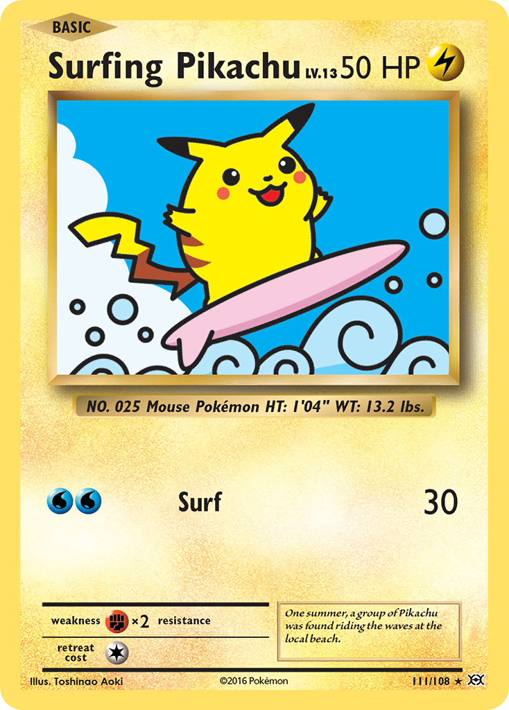 Surfing Pikachu (111/108) [XY: Evolutions] - Card Brawlers | Quebec | Canada | Yu-Gi-Oh!
