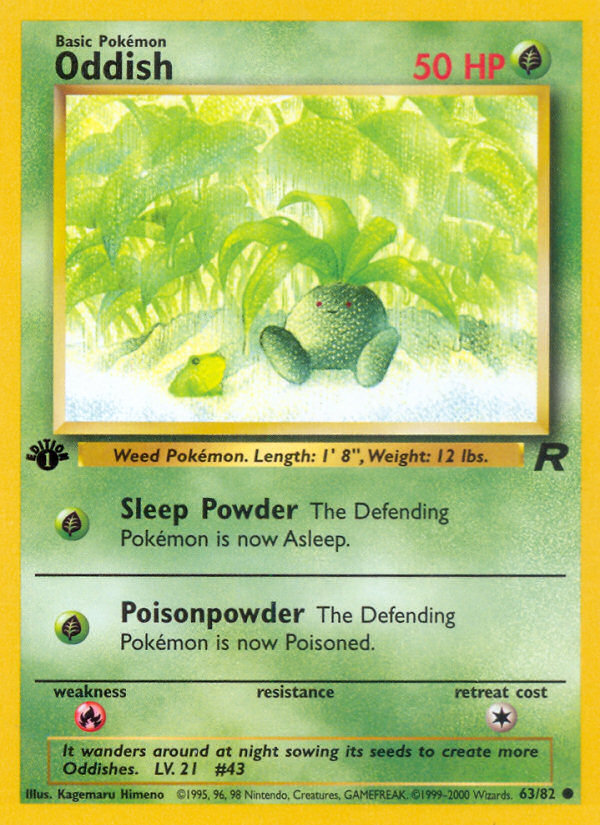 Oddish (63/82) [Team Rocket 1st Edition] - Card Brawlers | Quebec | Canada | Yu-Gi-Oh!