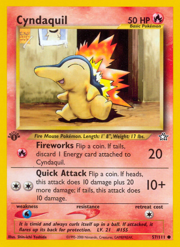 Cyndaquil (57/111) [Neo Genesis 1st Edition] - Card Brawlers | Quebec | Canada | Yu-Gi-Oh!